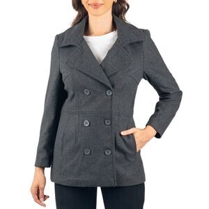 Alpine Swiss Emma Womens Peacoat Jacket Wool Blazer Double Breasted Overcoat New